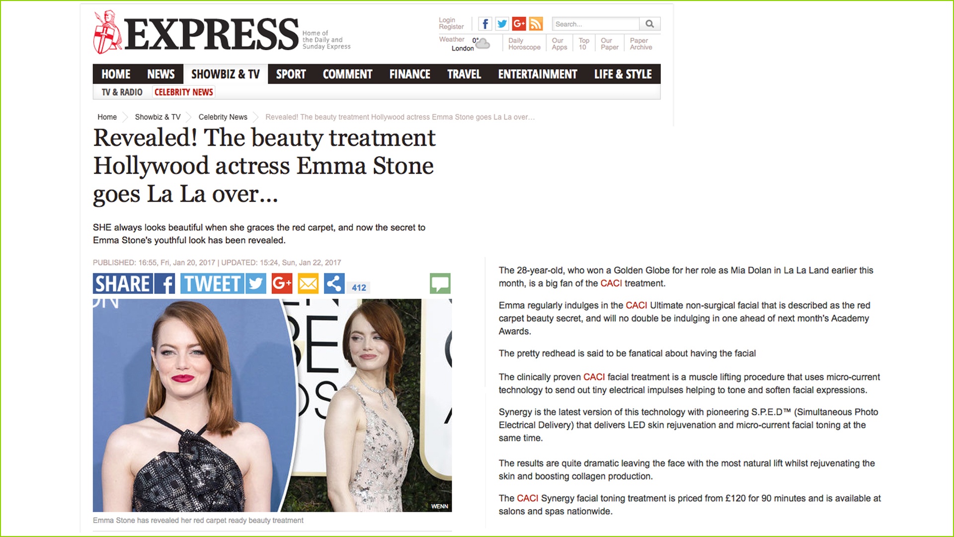 Emma Stone La La Over CACI - Express